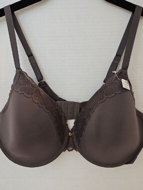 Natori | NWOT Women's Dark Taupe Refined Contour Lace Underwire Bra 38DD